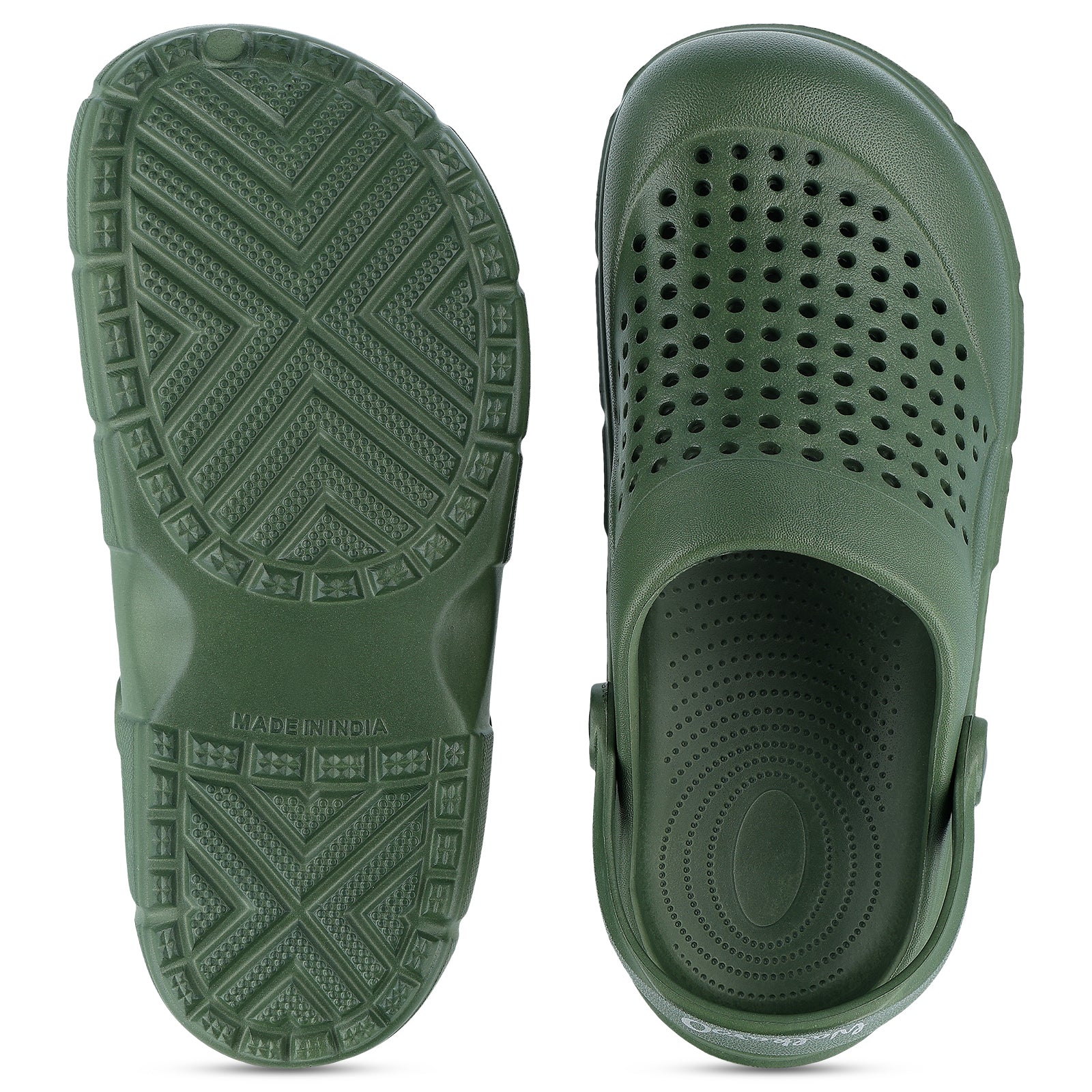 Walkaroo Mens Clogs  - WC4849 Olive