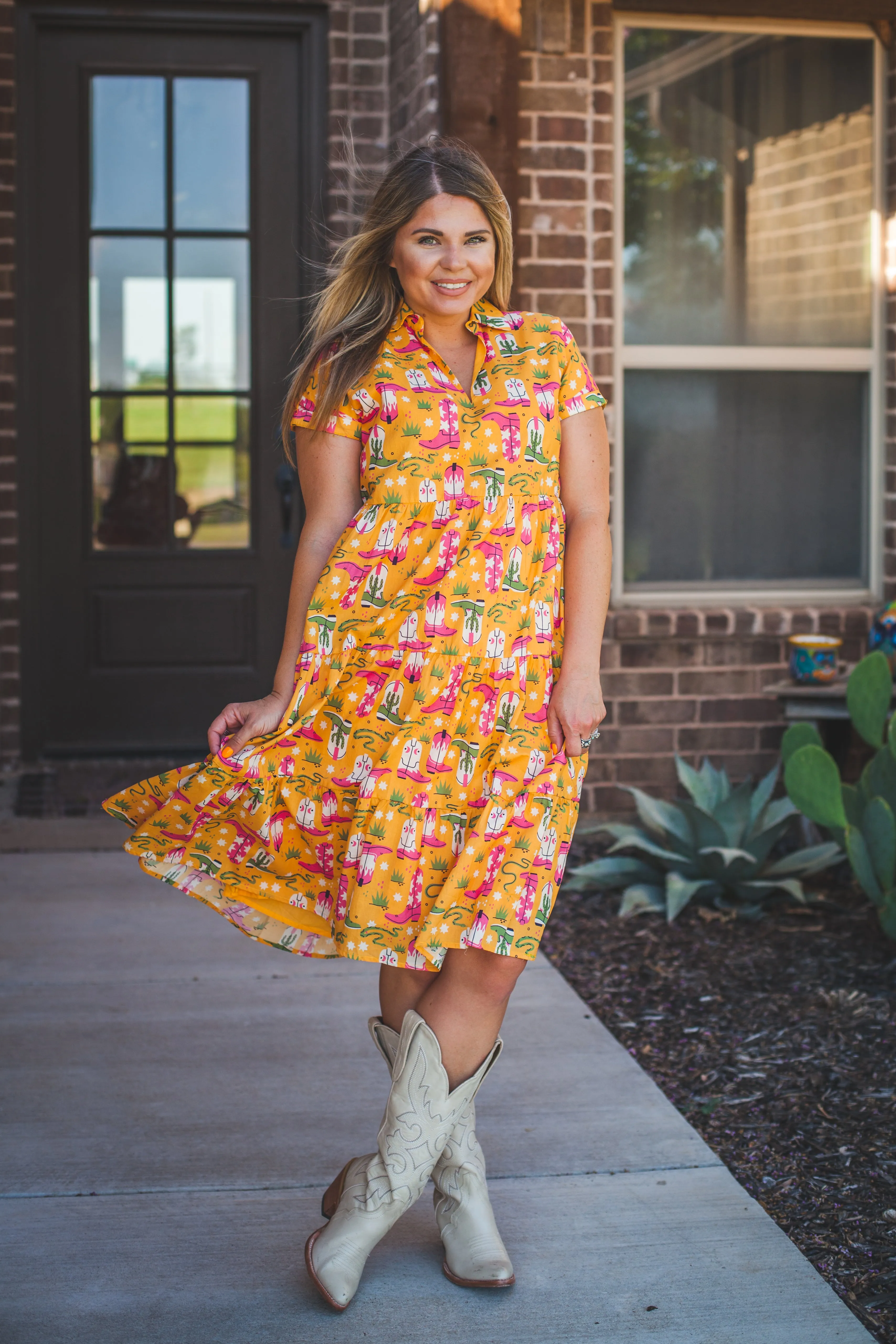 Western Sunny Boot Dress