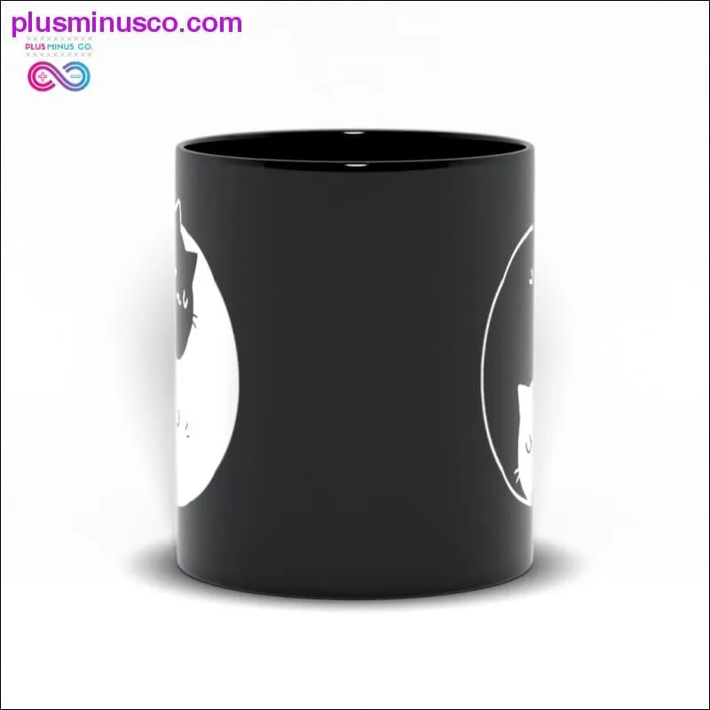 Yin Yang Cats Black Mugs