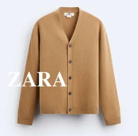 ZARA  |Wool Plain Cardigans